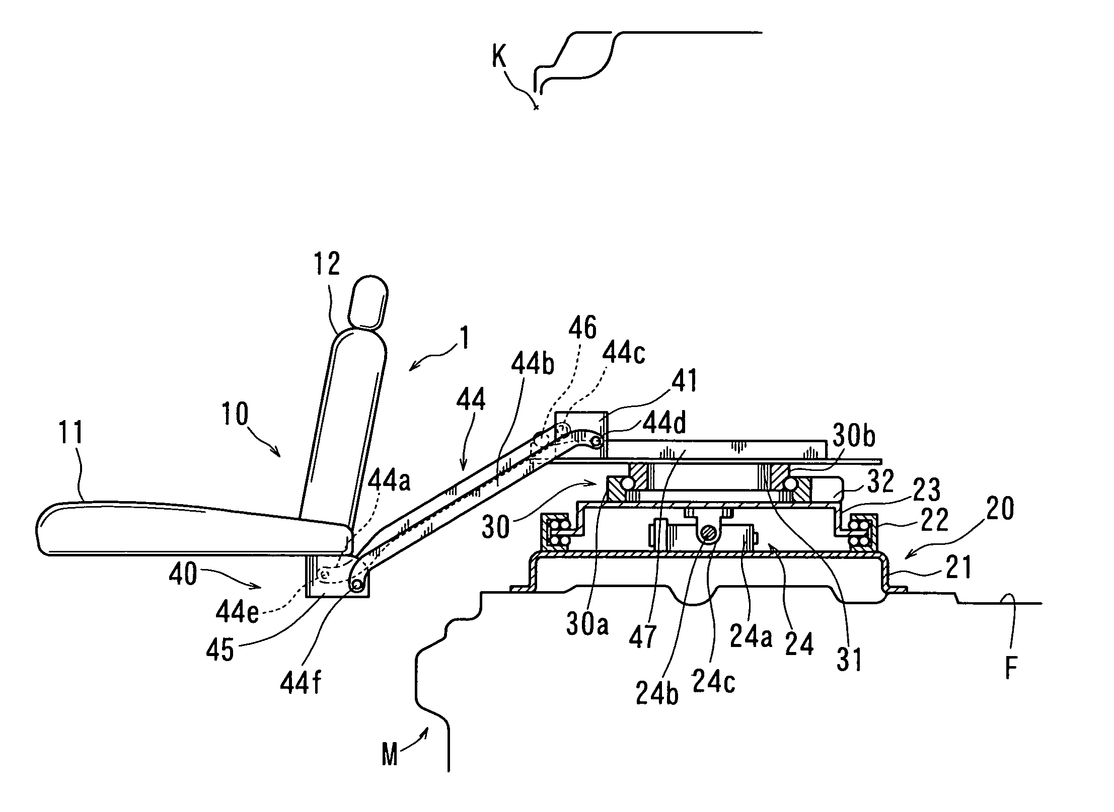 Seat moving device for vehicle