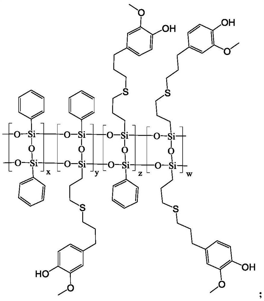 A kind of polyeugenol-phenylsilsesquioxane and preparation method thereof