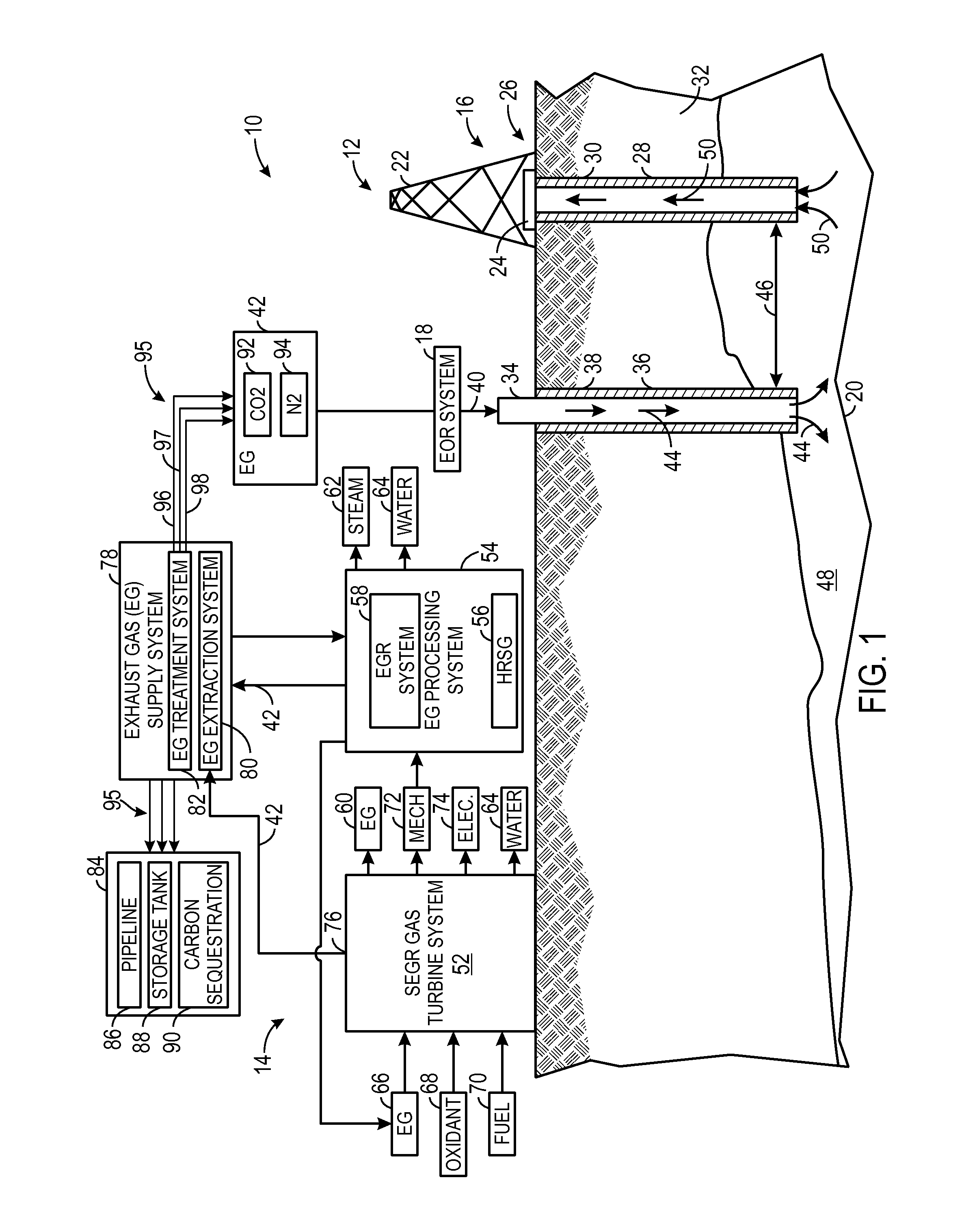 System and method for diffusion combustion in a stoichiometric exhaust gas recirculation gas turbine system