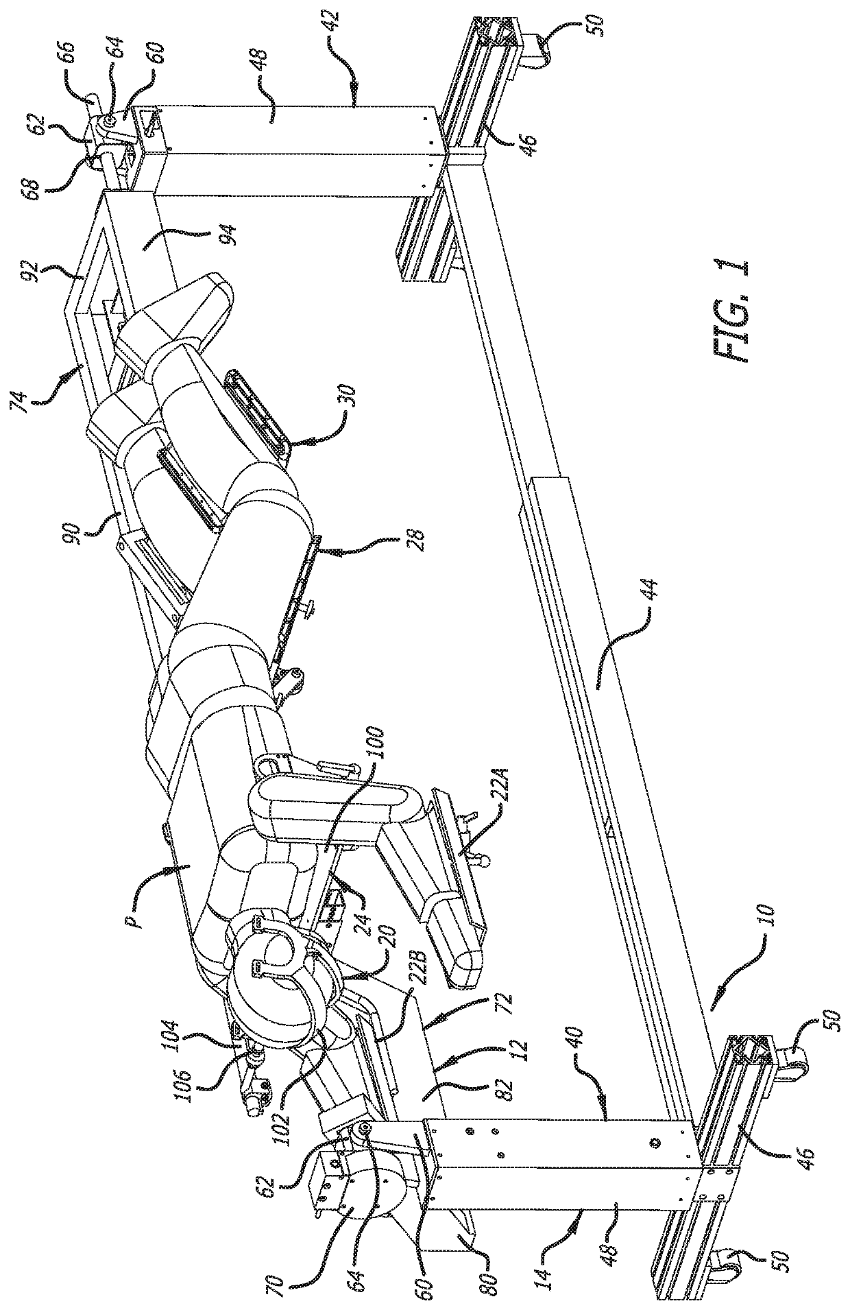 Surgical frame having translating lower beam and moveable linkage or surgical equipment attached thereto and method for use thereof