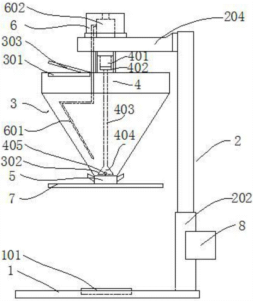 Logistics packaging inner filling device and method