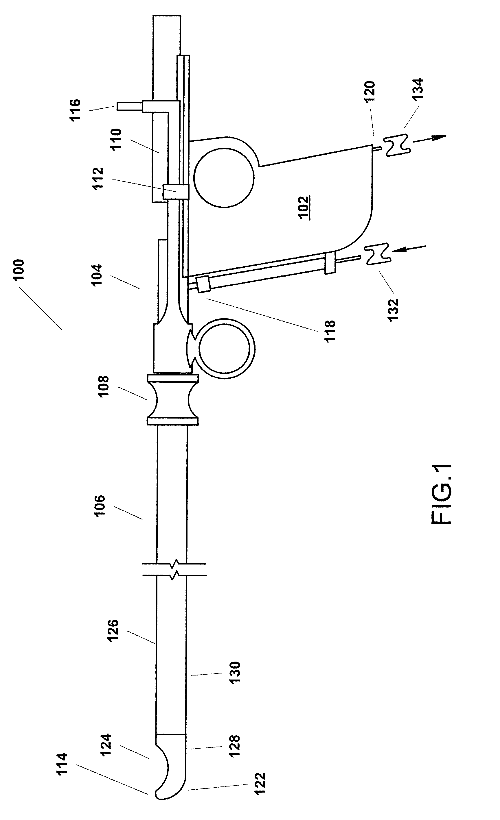 Resectoscopic device and method