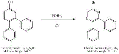 Preparation method of 2-bromine-5,6-diphenyl pyrazine