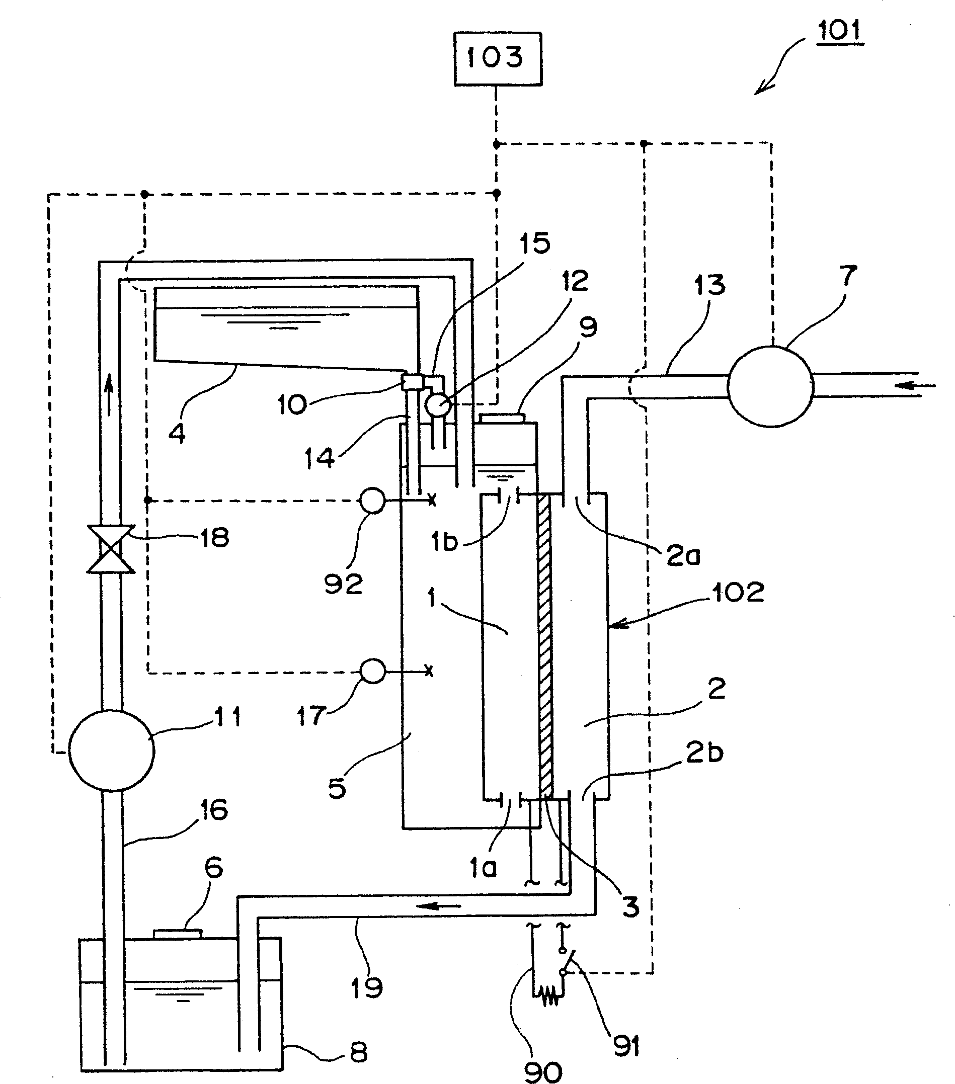 Fuel cell system and power generation method in fuel cell system