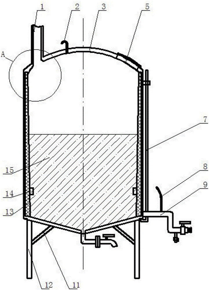 Oil storage tank with heat preservation jacket