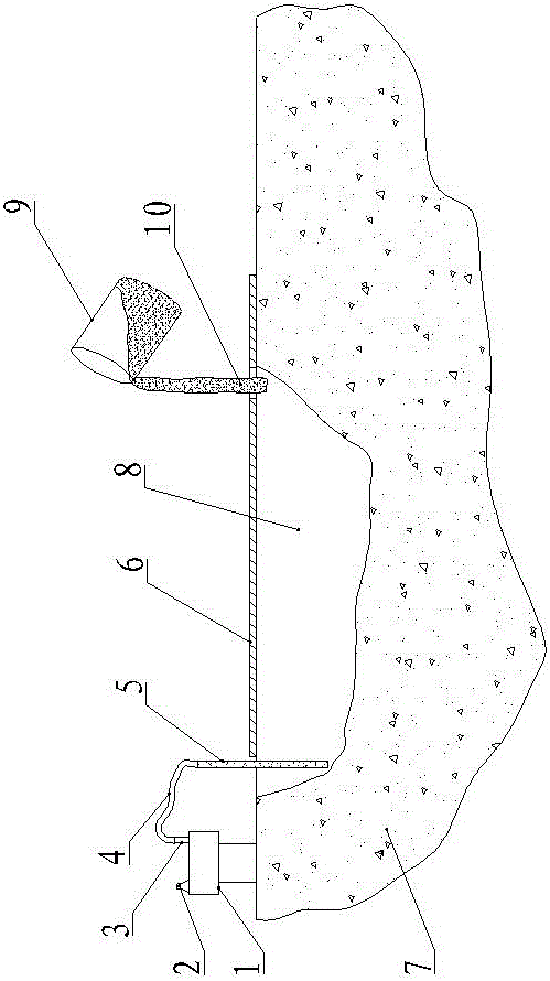 Repair construction method of hardened road surface and house roof crack