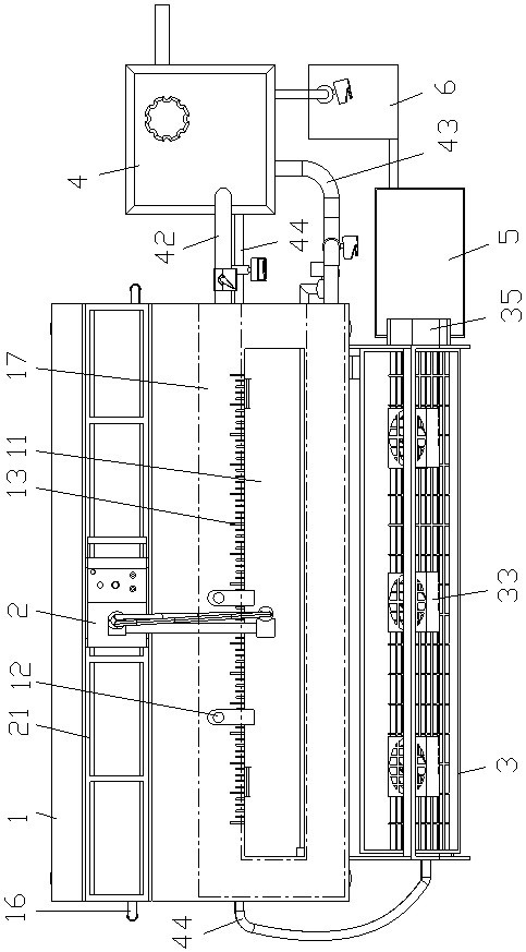 Low smoke and dust environmental protection groove comprehensive processing device