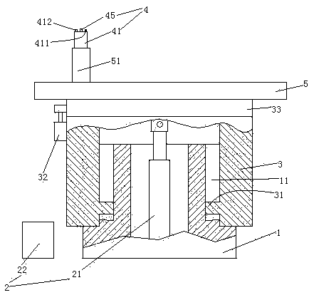 Revolving stage with color powder dispensing device