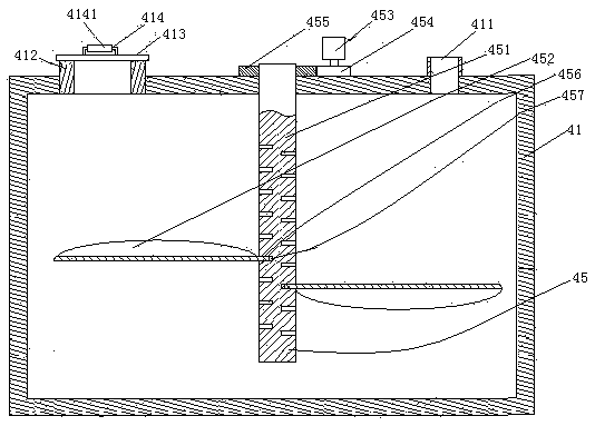 Revolving stage with color powder dispensing device