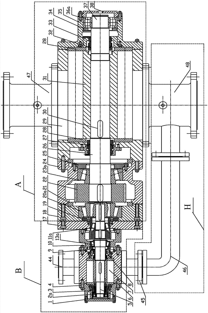 Gear machine pumping-in type foam proportional mixing device