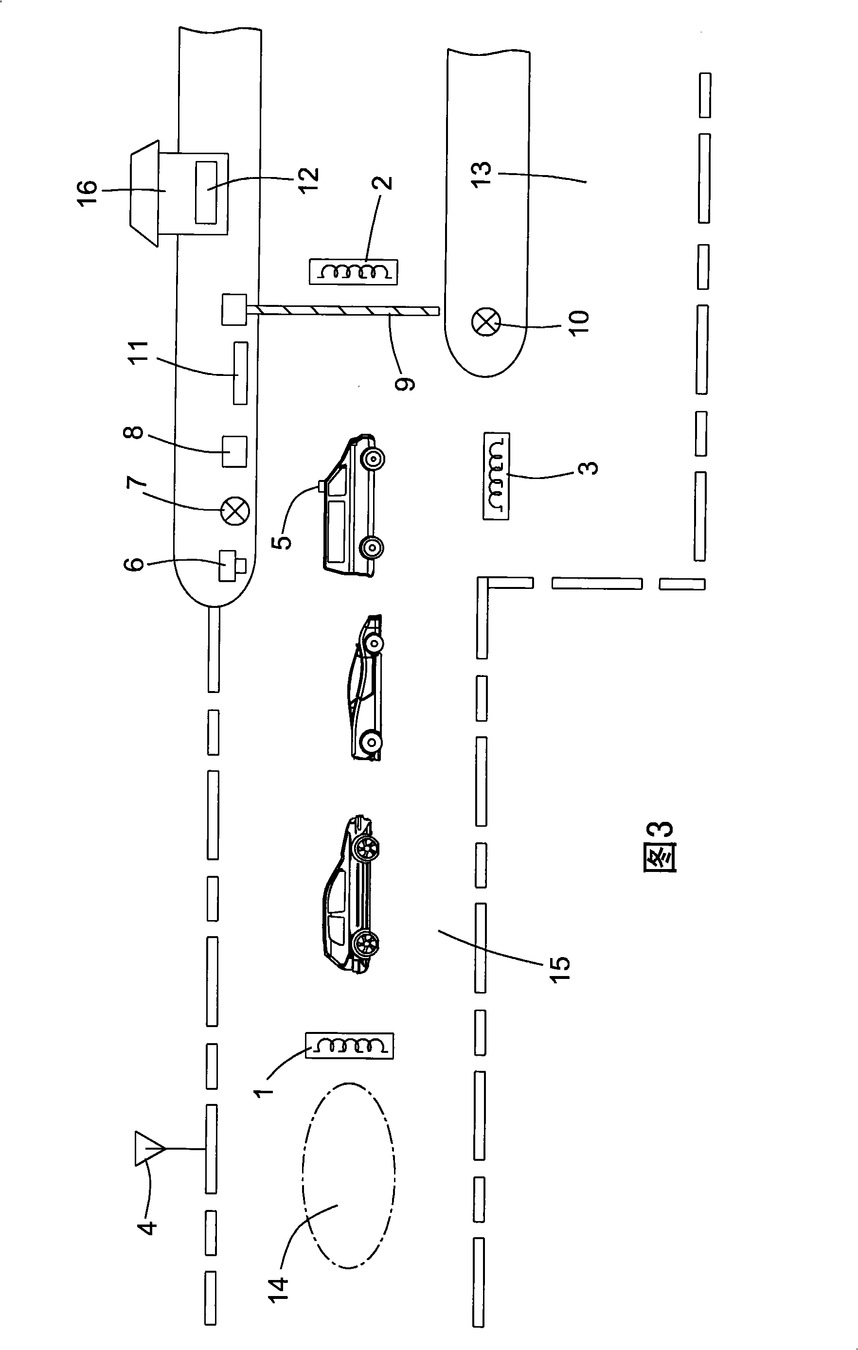 Control method for electronic charging system without parking