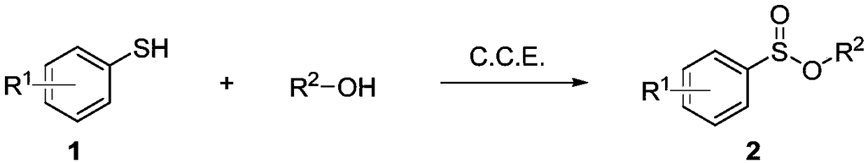 Electrochemical synthesis method of aryl sulfuric acid ester compound
