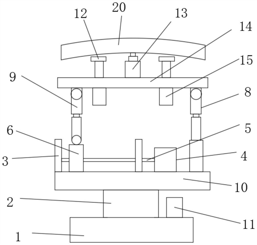 High-precision duct piece clamping and positioning mechanism of ring type duct piece erector