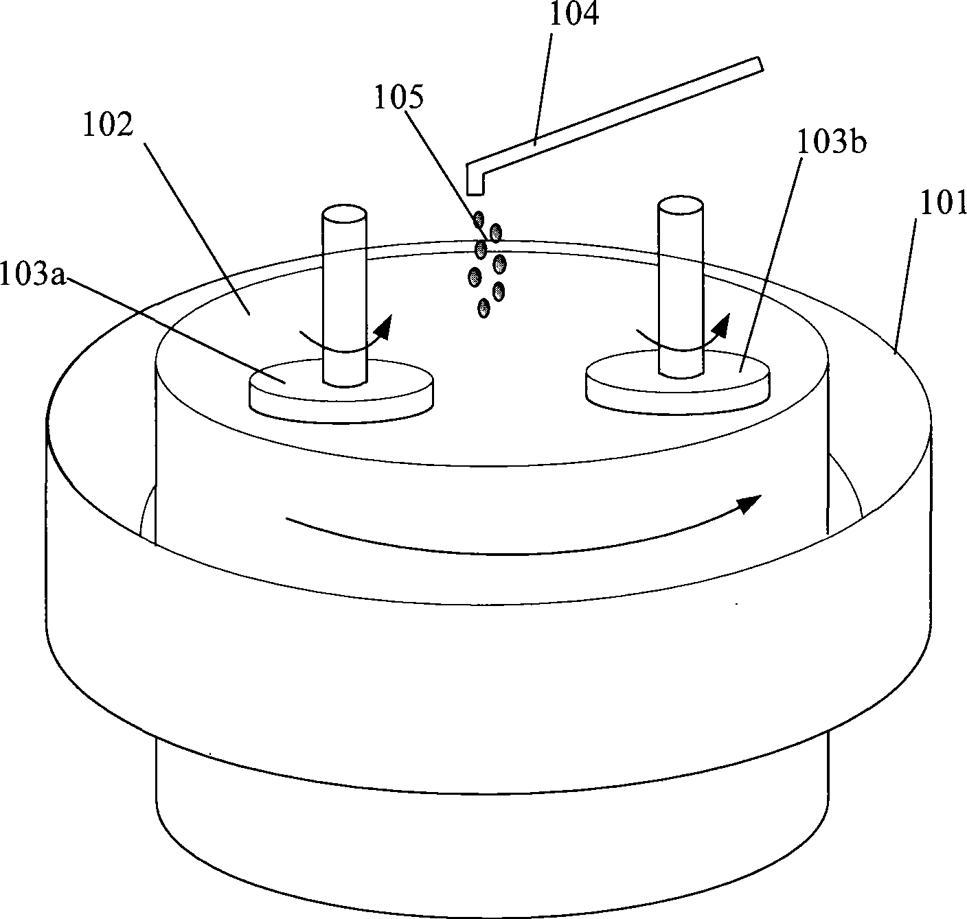 Chemical-mechanical grinding device and chemical-mechanical grinding method