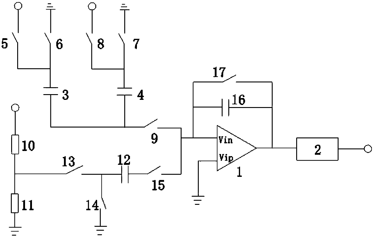 An interface circuit compatible with resistive and capacitive sensors