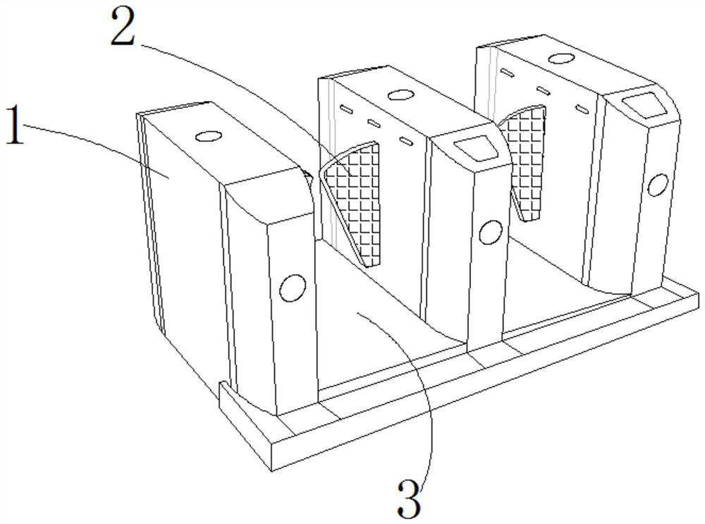 A campus access control that cannot be crossed without a card