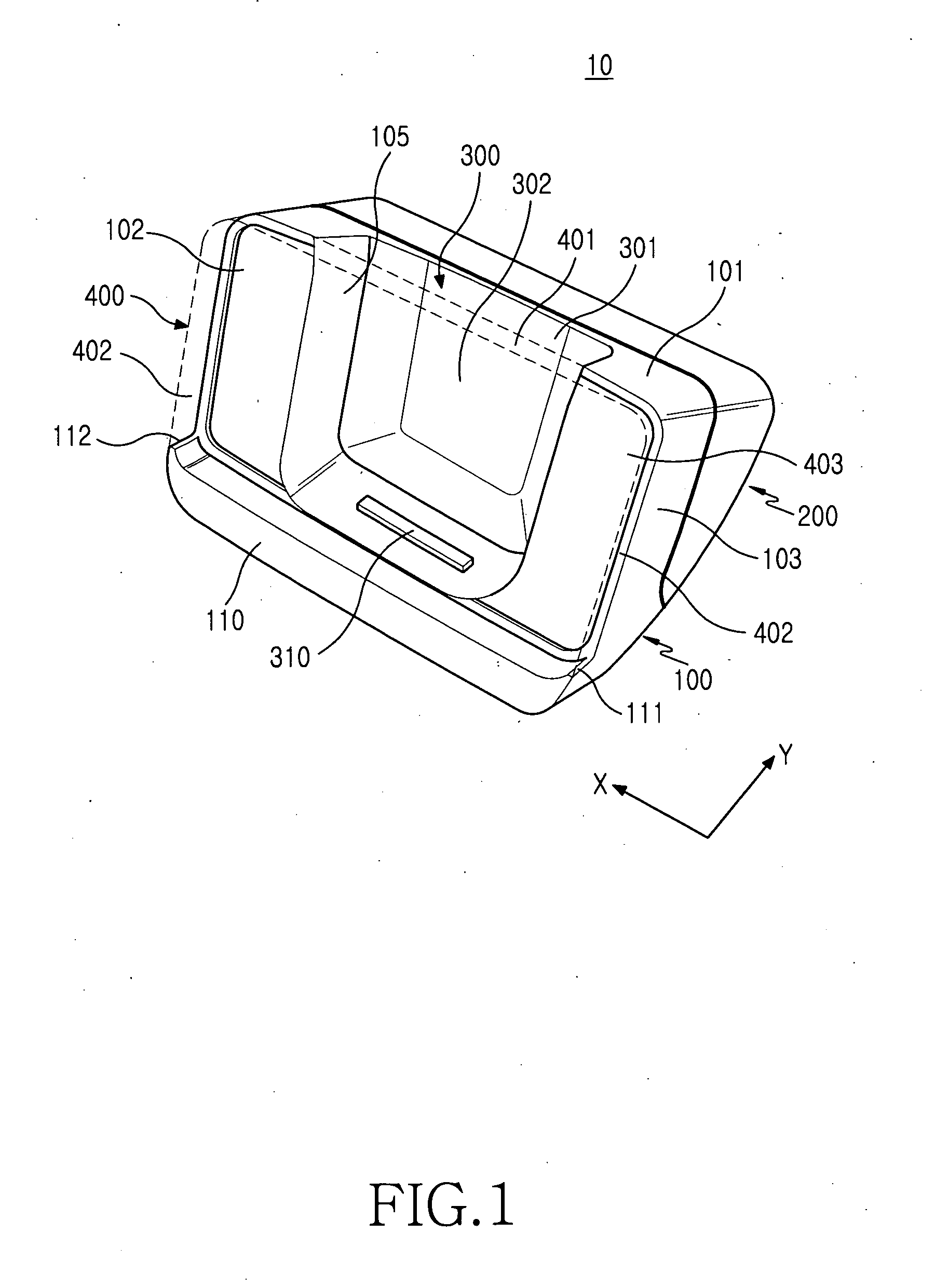 Charging cradle for seating portable device both horizontally and vertically
