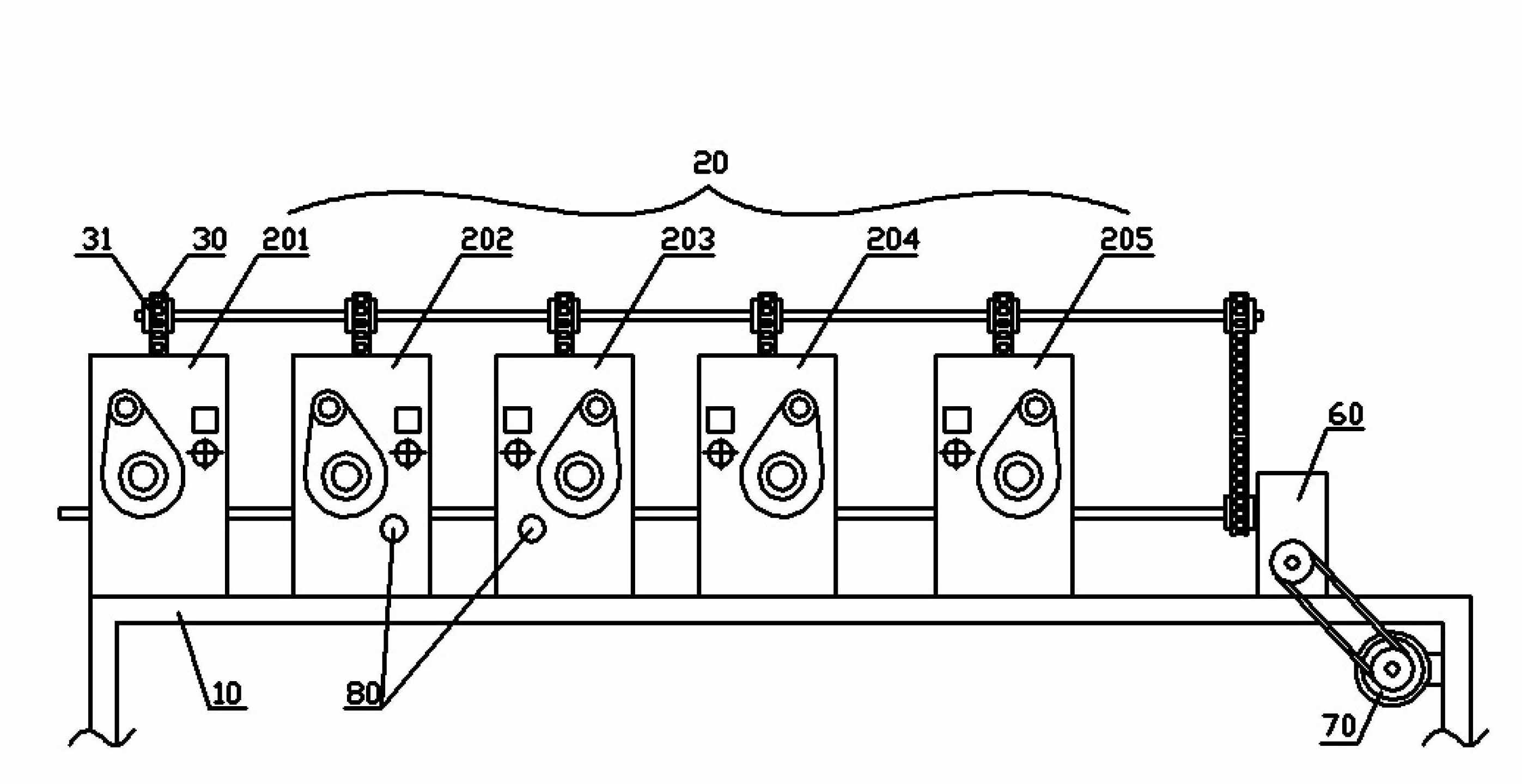 Tandem type full-automatic multiple-head hoop bending machine