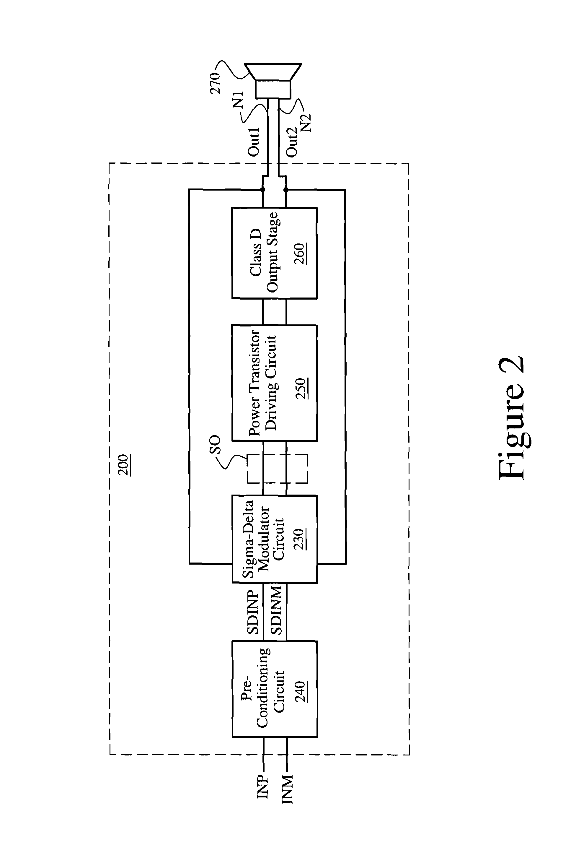 Apparatus and method for a class D audio power amplifier with a higher-order sigma-delta topology