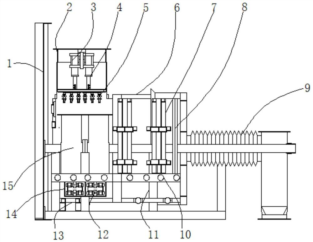 A pressing device that is convenient for adjusting the extrusion interlayer for edible oil processing