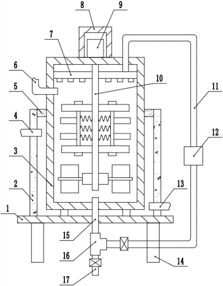 High-efficiency paint stirring and mixing device capable of automatically turning