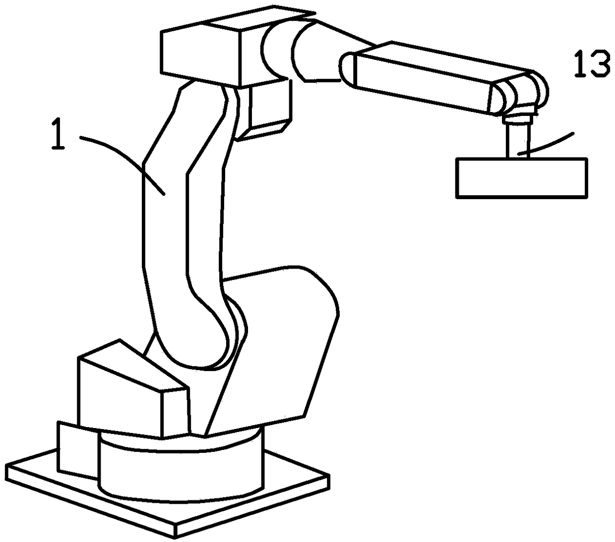 Industrial robot demonstration device based on six freedom degree