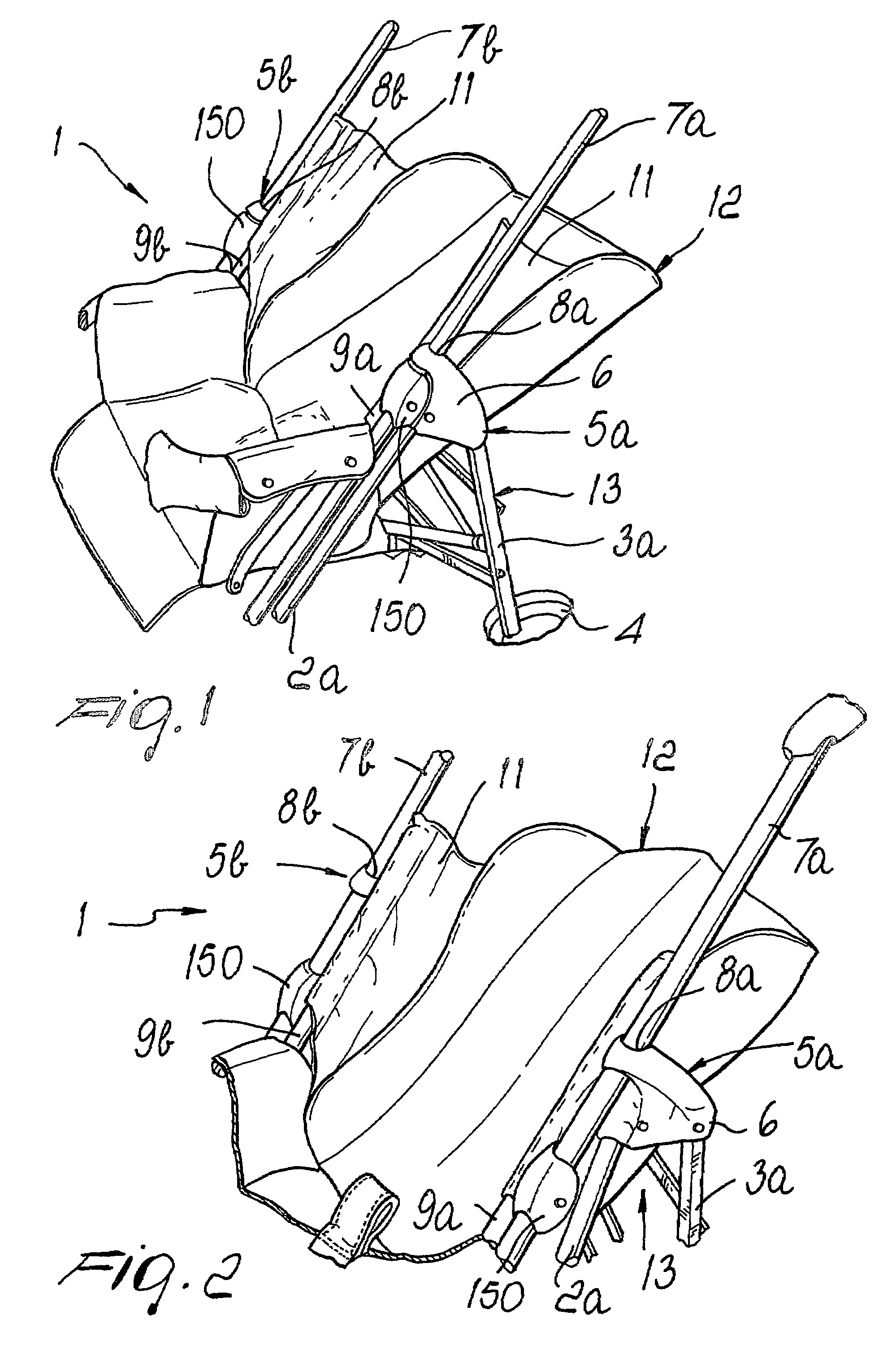 Frame with telescopic closure, particularly for pushchairs or the like