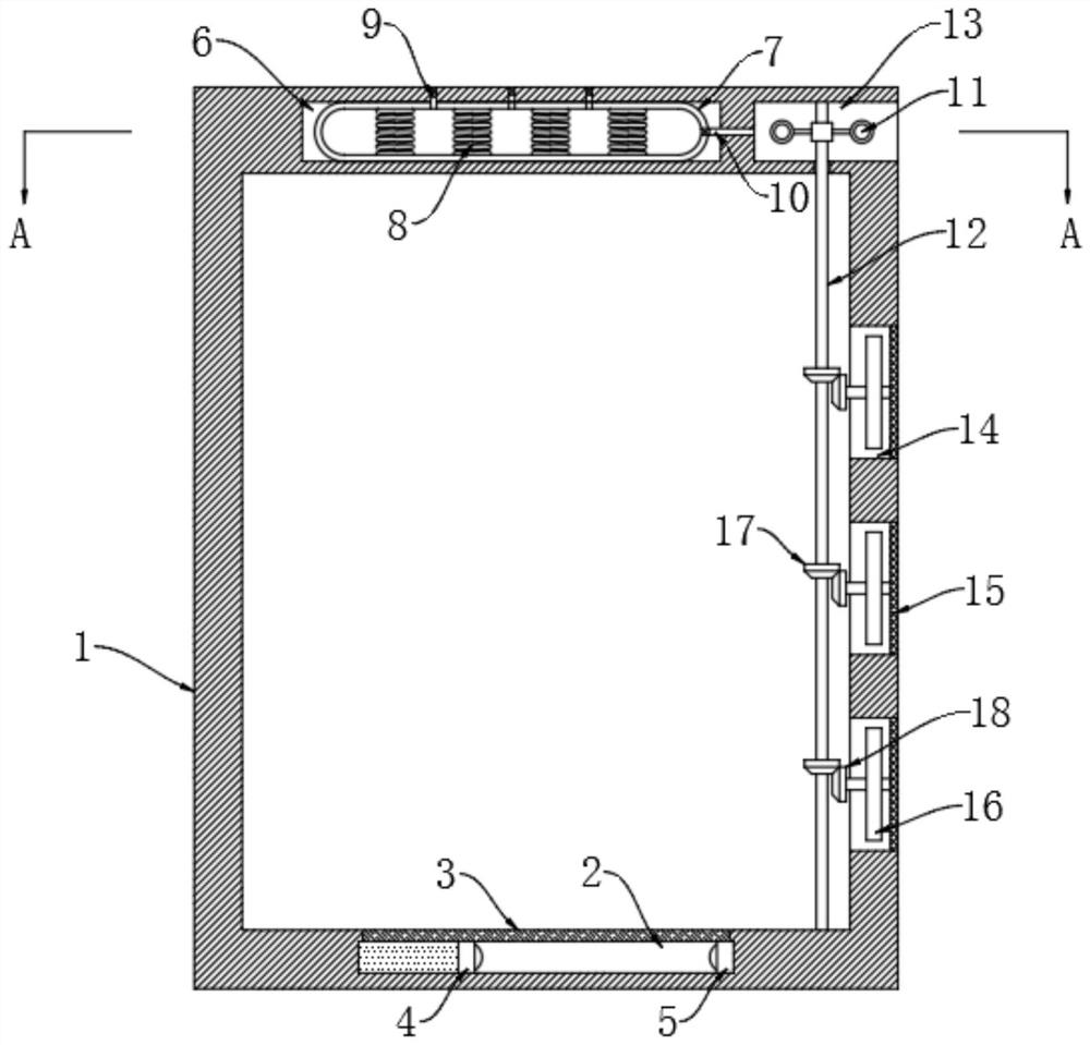 A multi-fan self-rotating heat dissipation power cabinet