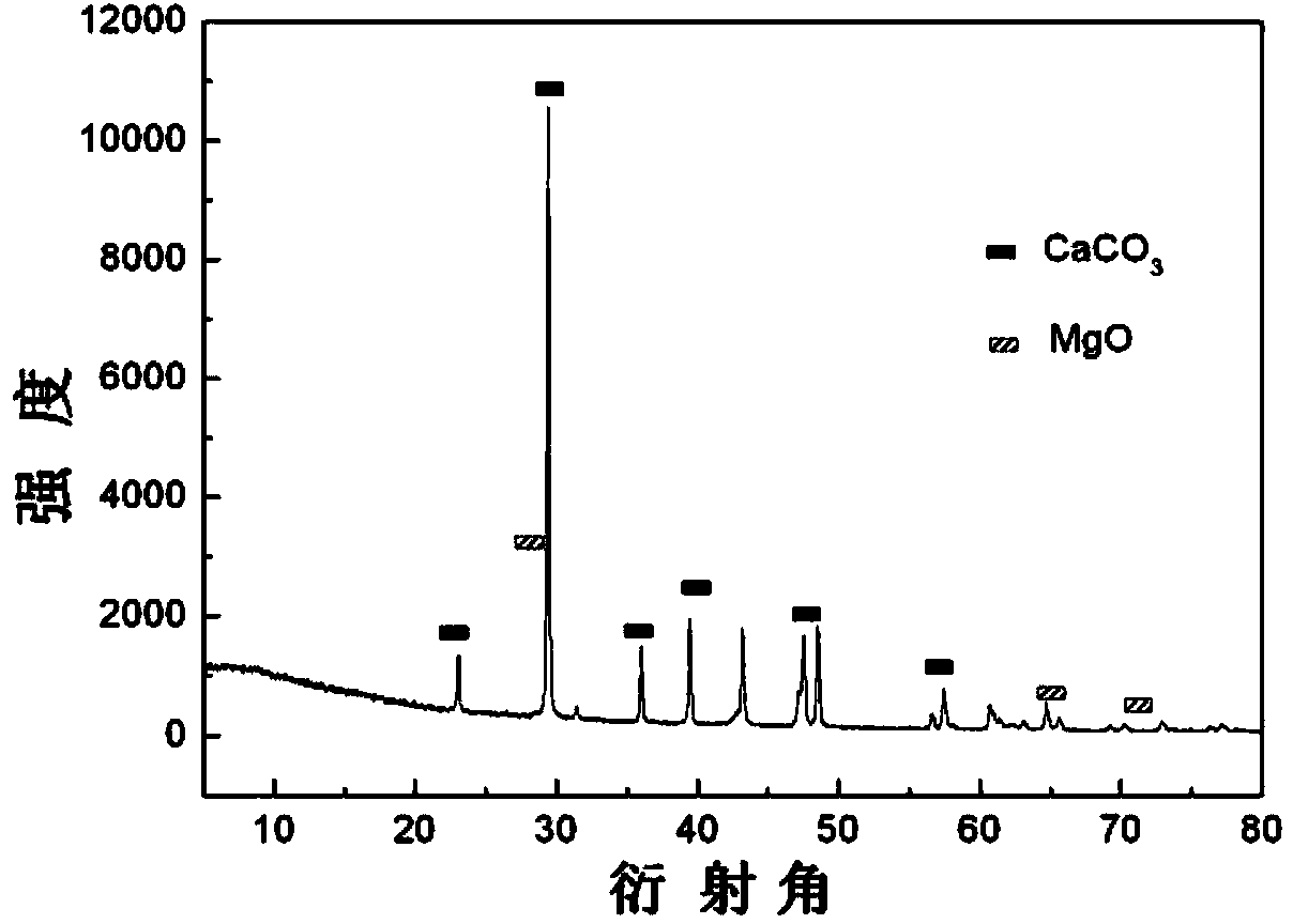 Surface coating modified nano calcium oxide based CO2 adsorbing agent and preparation method thereof