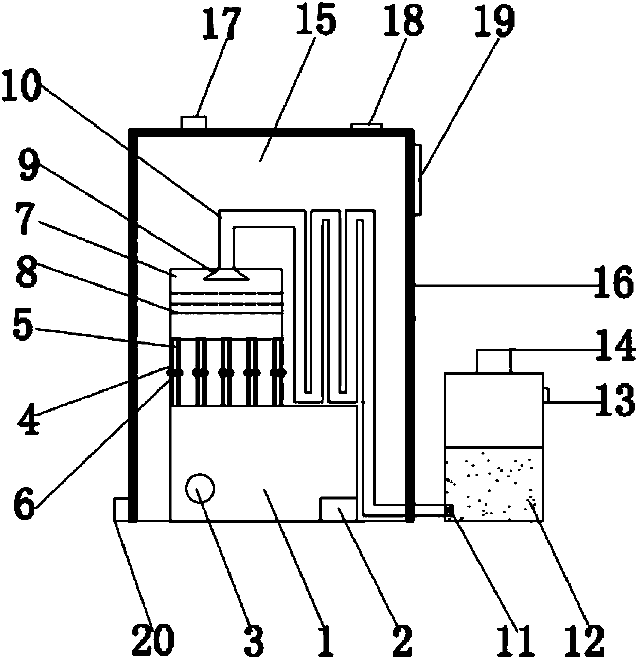 Energy-saving boiler with flue gas treatment function