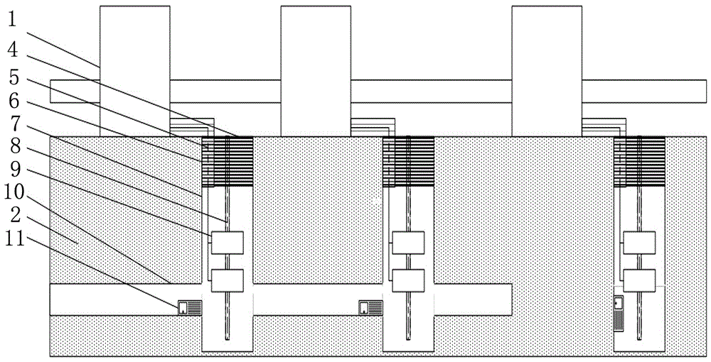 A system and method for underground arrangement of secondary equipment in shaft type substation