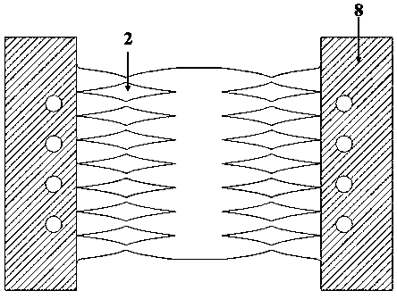 Equivalent yield strength line-shaped optimized diamond-shaped opening anti-buckling type metal energy dissipater being replaceable after earthquake