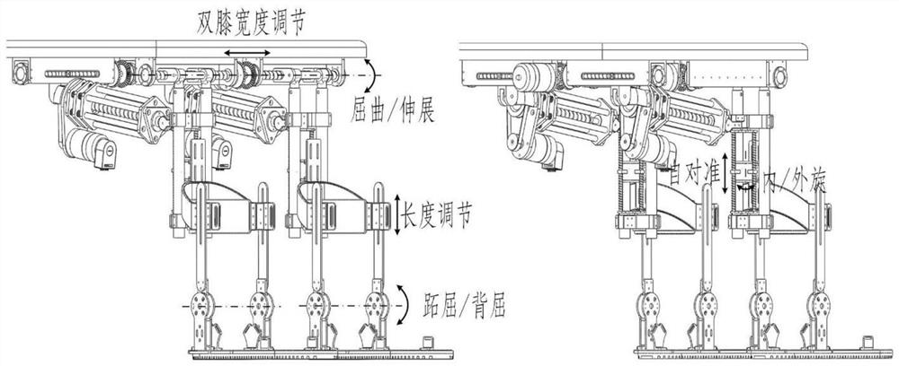 Knee joint exoskeleton rehabilitation training wheelchair