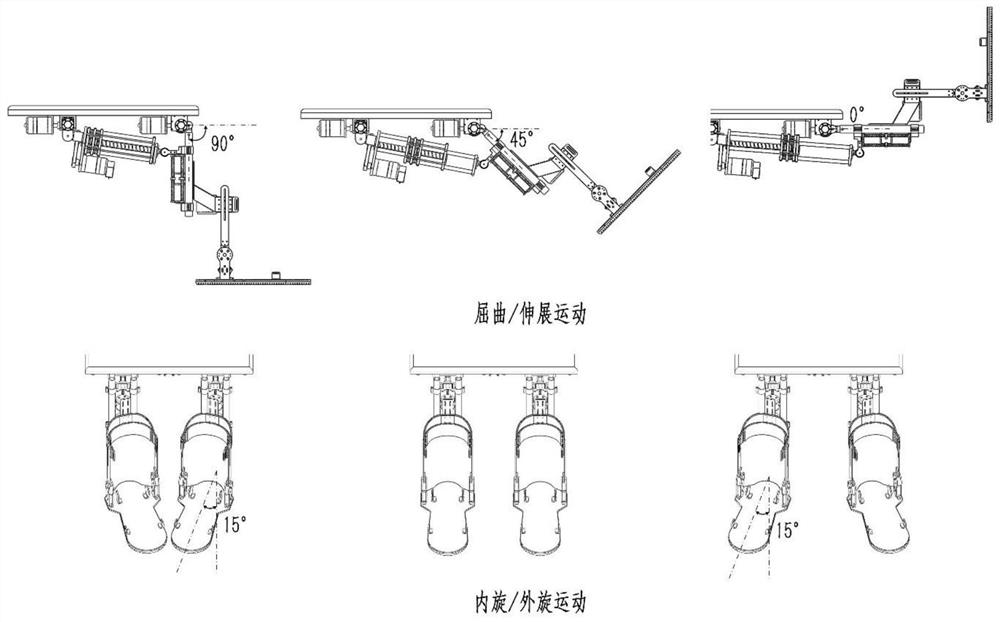 Knee joint exoskeleton rehabilitation training wheelchair