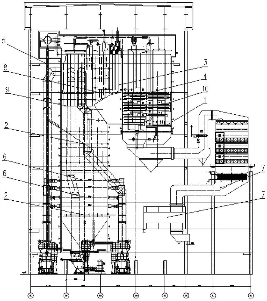 250 MW supercritical tower-type fan and Pi-type fan milled lignite boiler