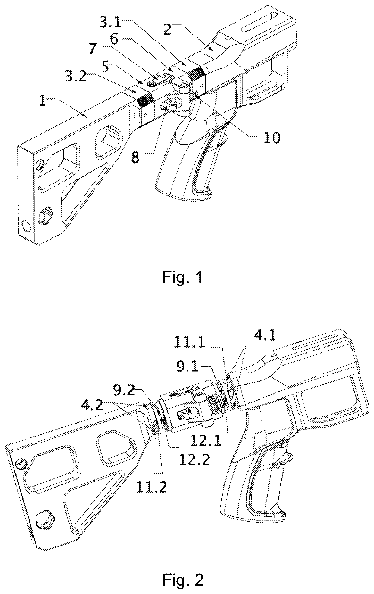 Folding stock assembly for firearms