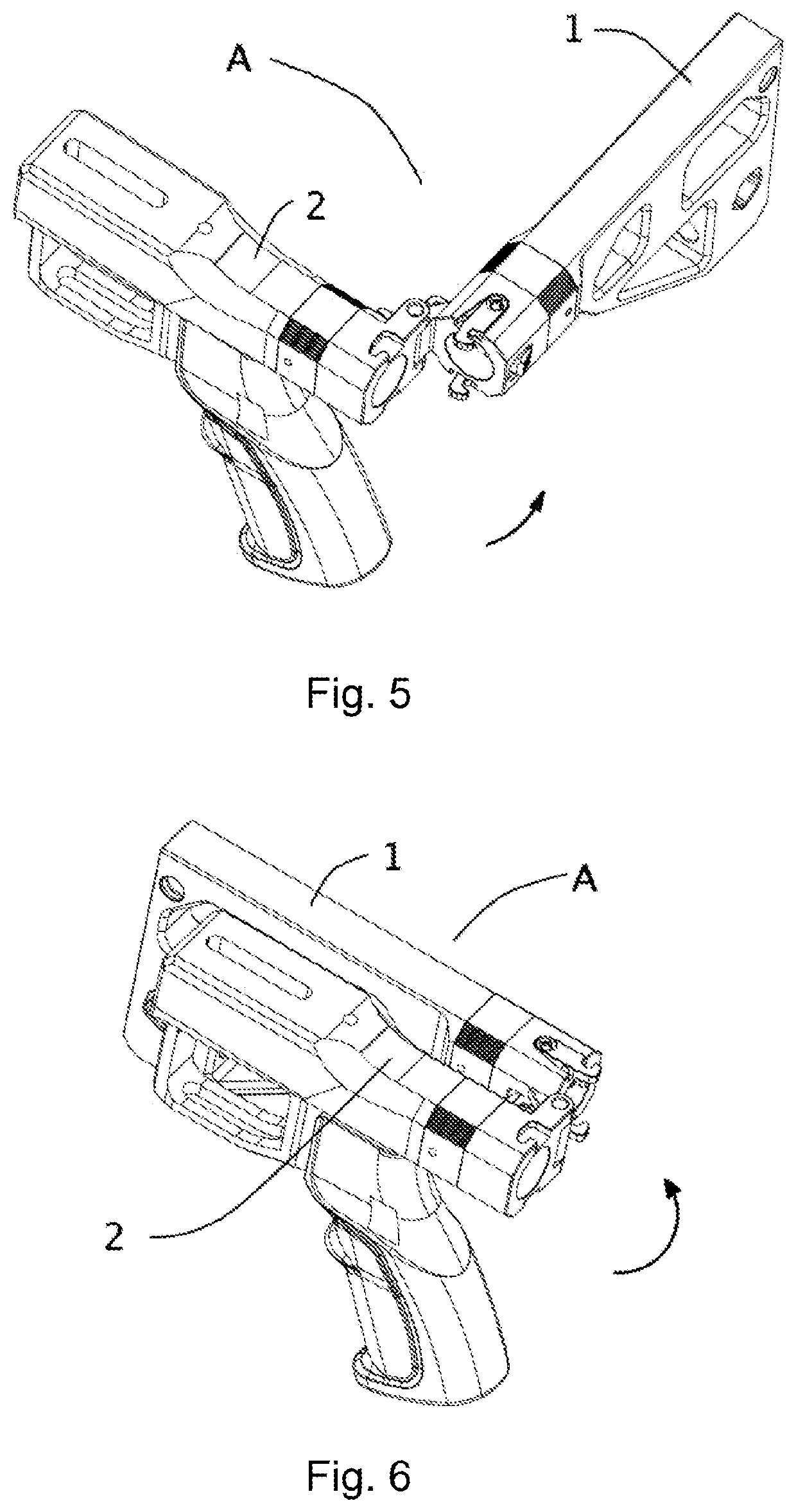 Folding stock assembly for firearms