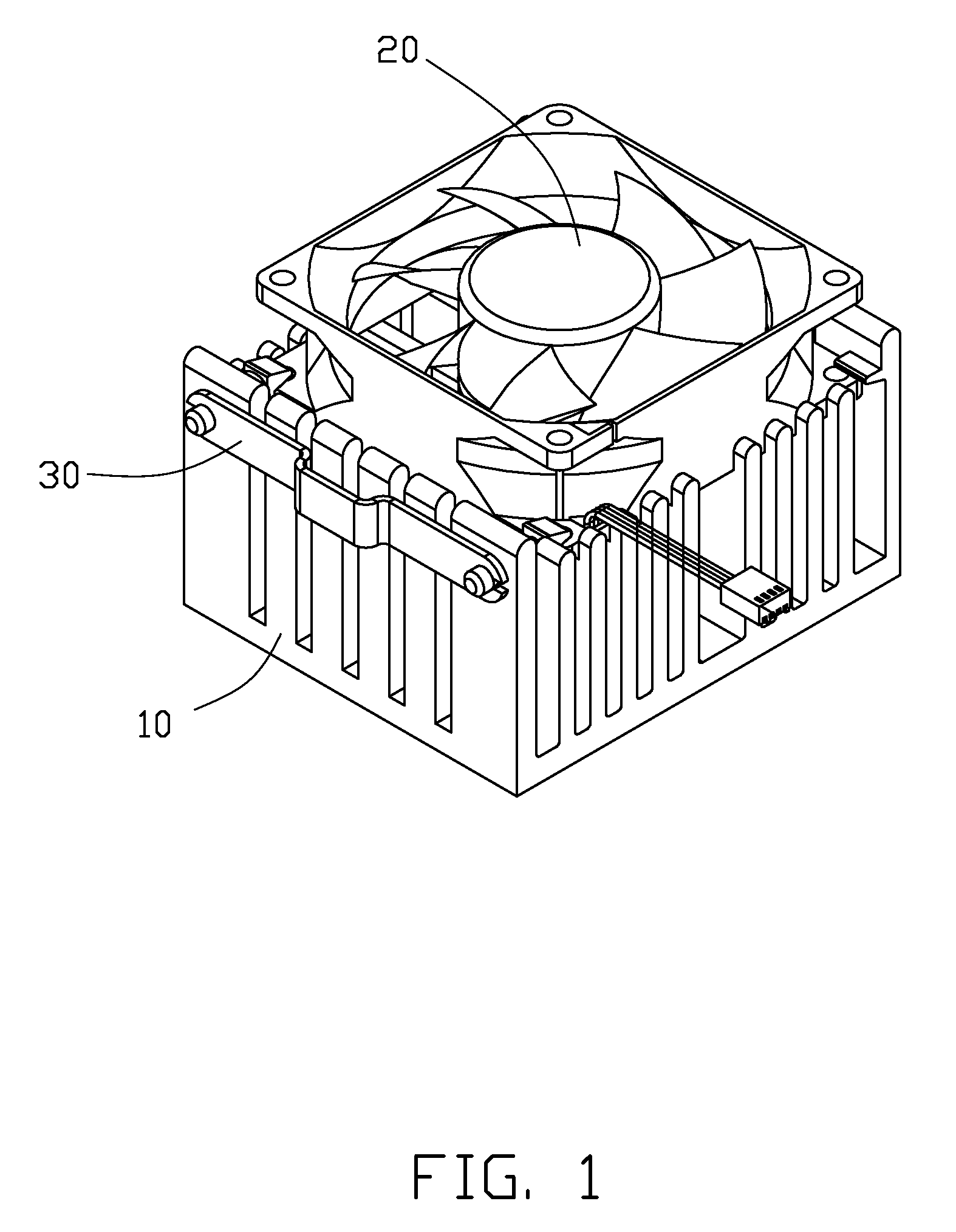 Heat dissipation device with fan