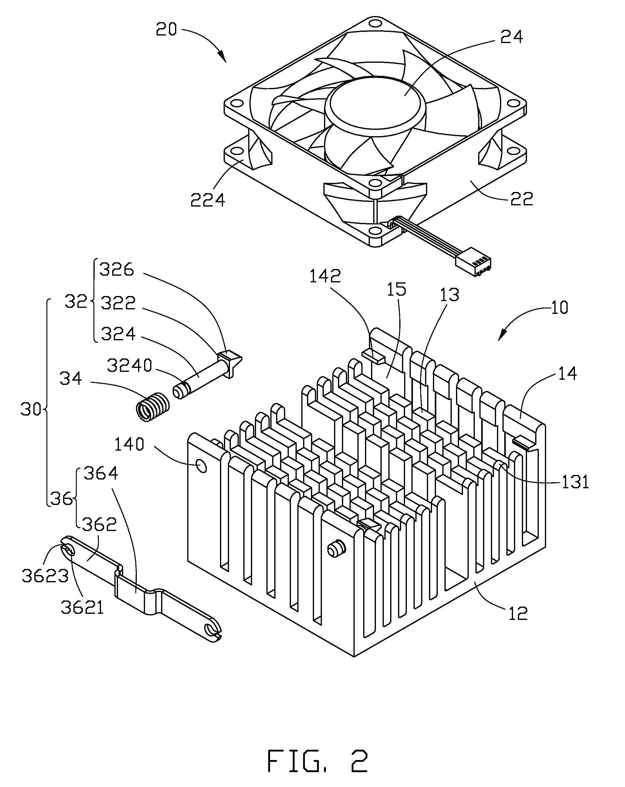 Heat dissipation device with fan