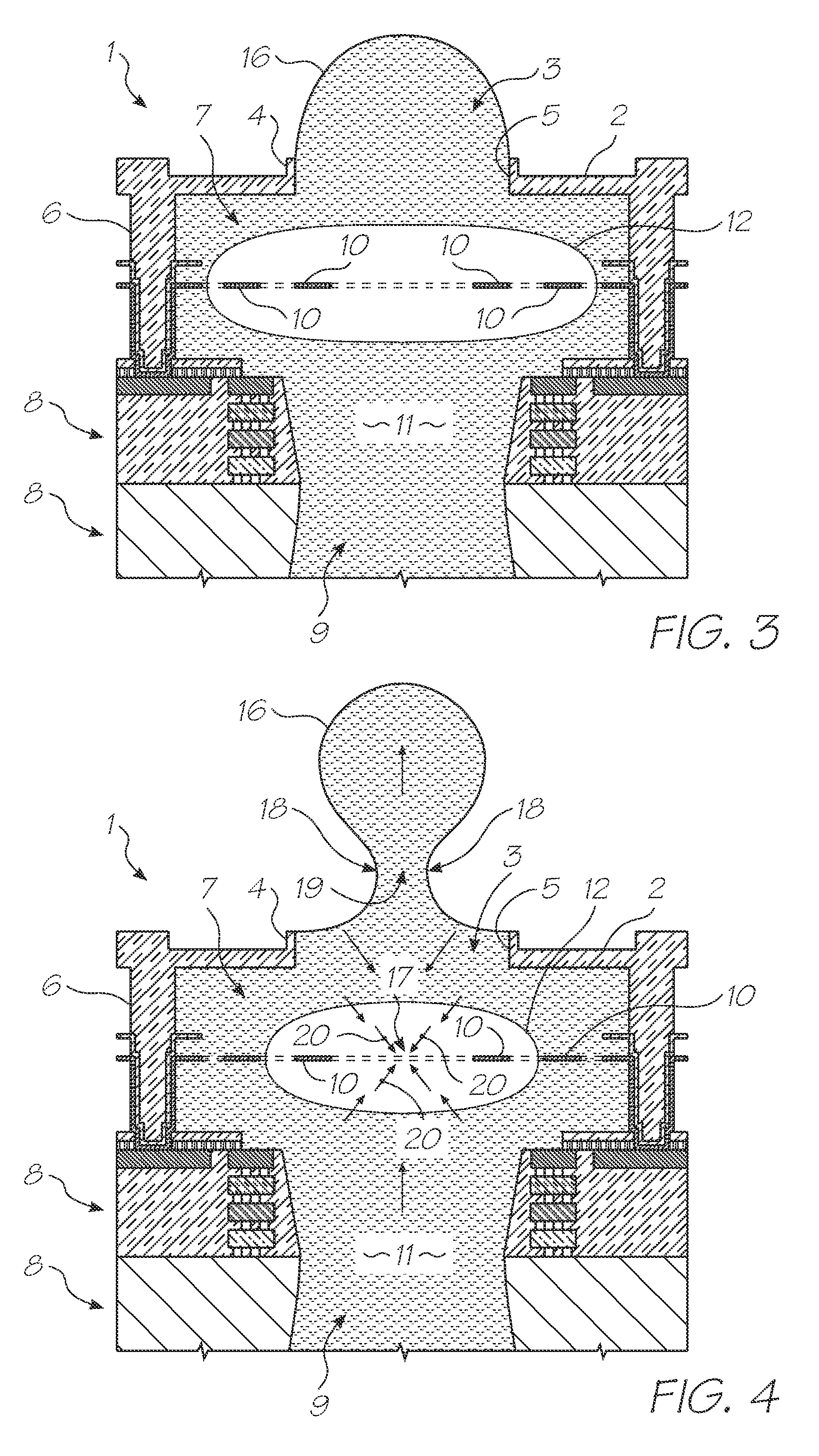 Printhead with increasing drive pulse to counter heater oxide growth
