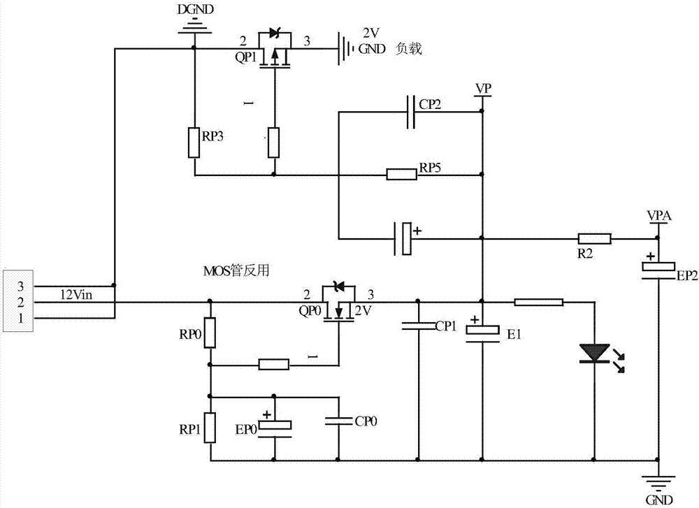 A power amplifier power filter circuit