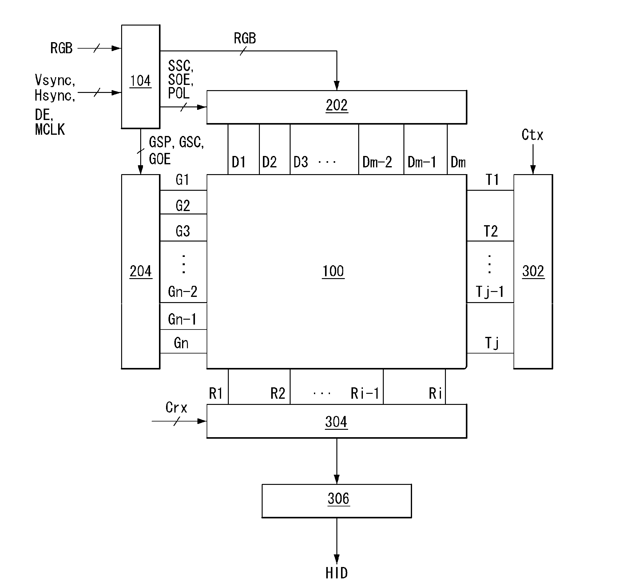 Display with integrated touch sensor and driving method thereof