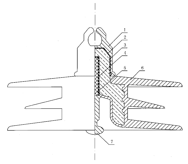 Plate-shaped suspension type bi-insulation composite insulator