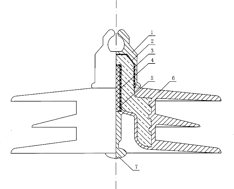 Plate-shaped suspension type bi-insulation composite insulator