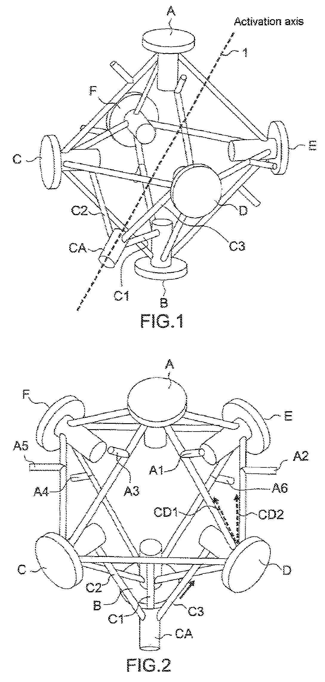Device for improving the life of a triaxial gyro