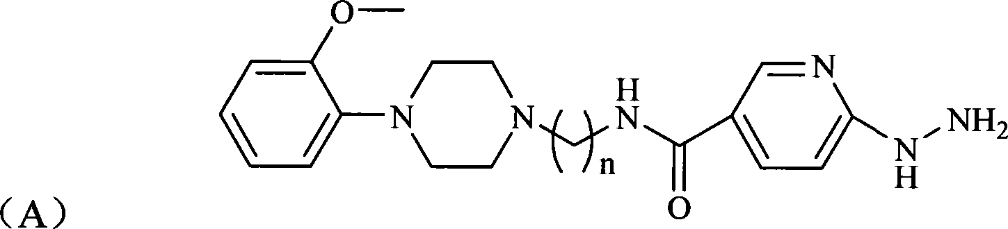 99mtc marked 2-methoxyphenyl piperazine derivative complexes as well as preparation method and uses thereof