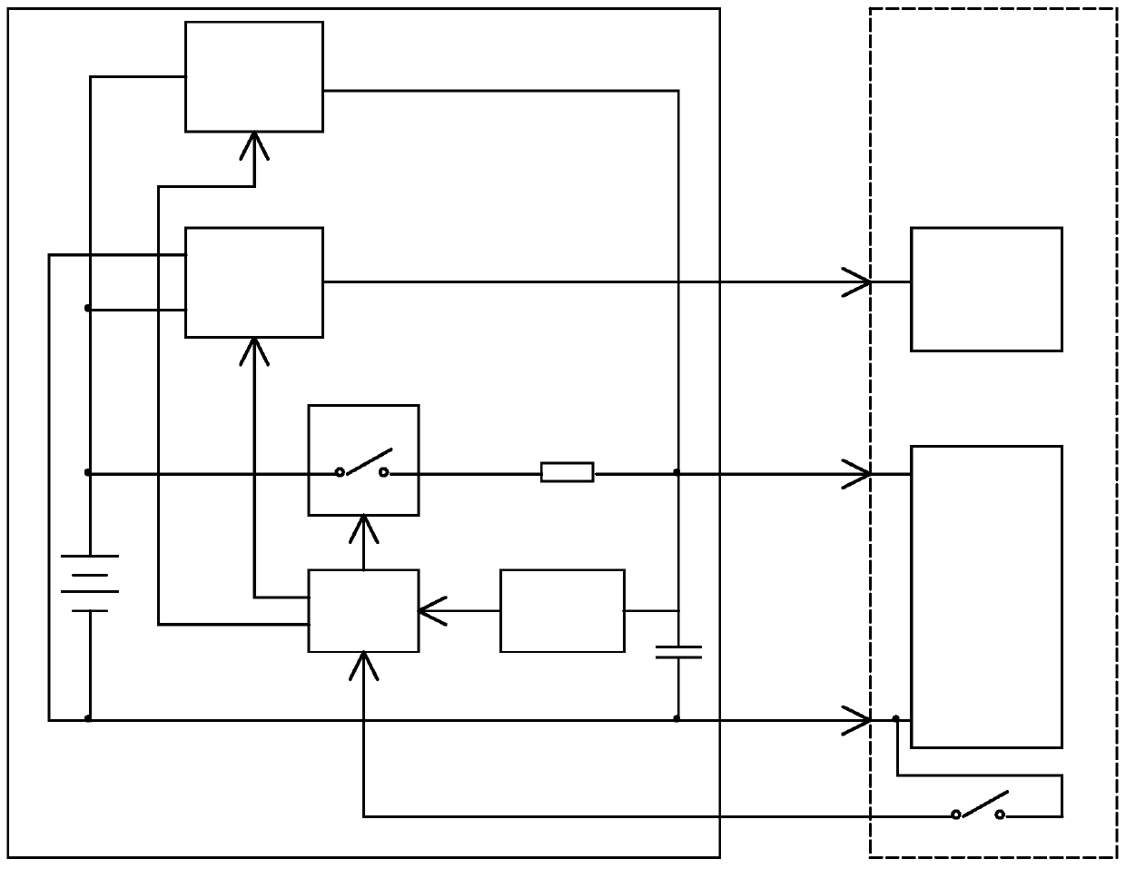 Super-capacitor and battery parallel control system