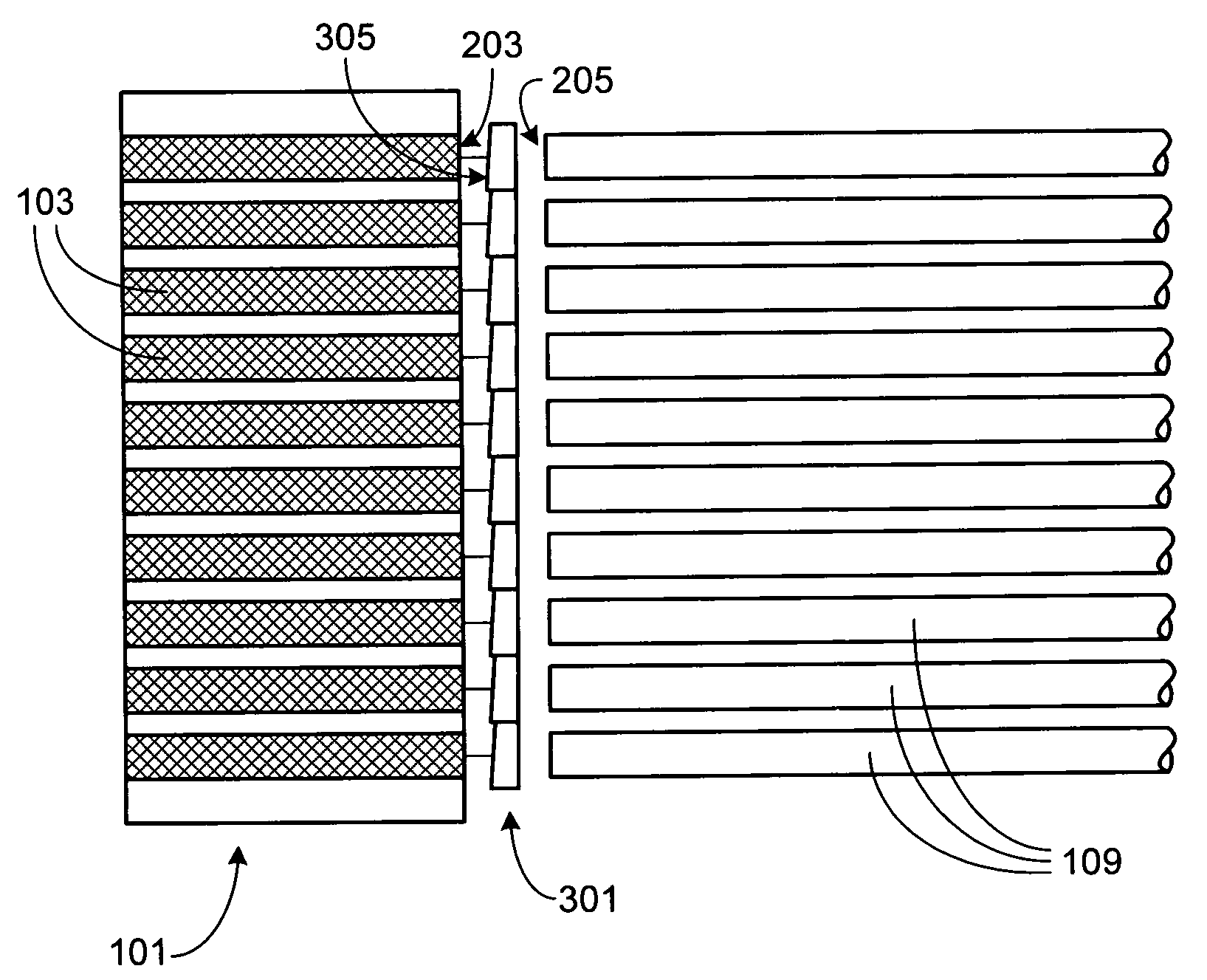 Diode laser array coupling optic and system