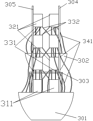 Composite grafting method for trees and special device