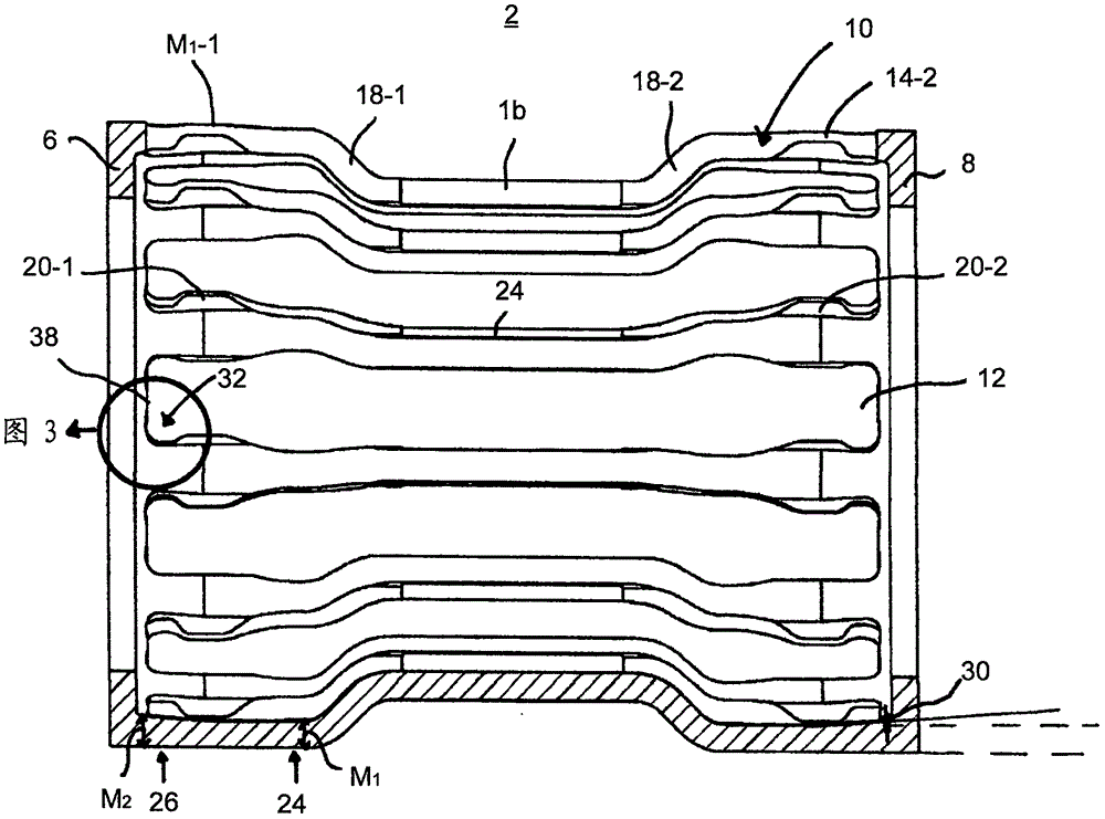 Radial cage for bearings having high rotational speeds